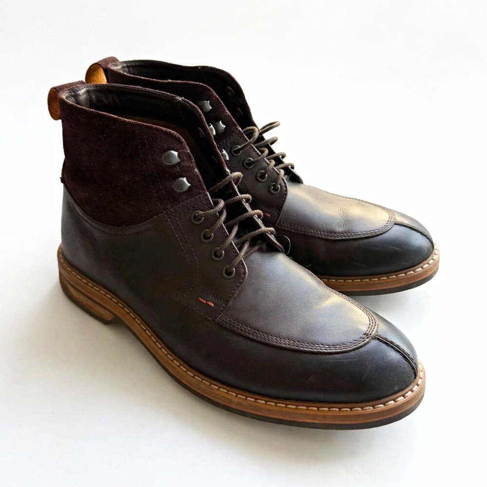 Clarks TOR Men's Brown Leather Lace-Up Ankle Boots US 9 UK 8 EU 42